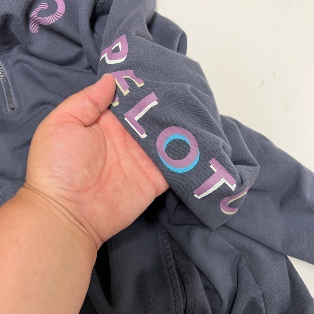 Peloton Womens Plus Blue Purple Long Sleeve Half Zip Make Your Mark Hoodie Sz 1X - Picture 11 of 12